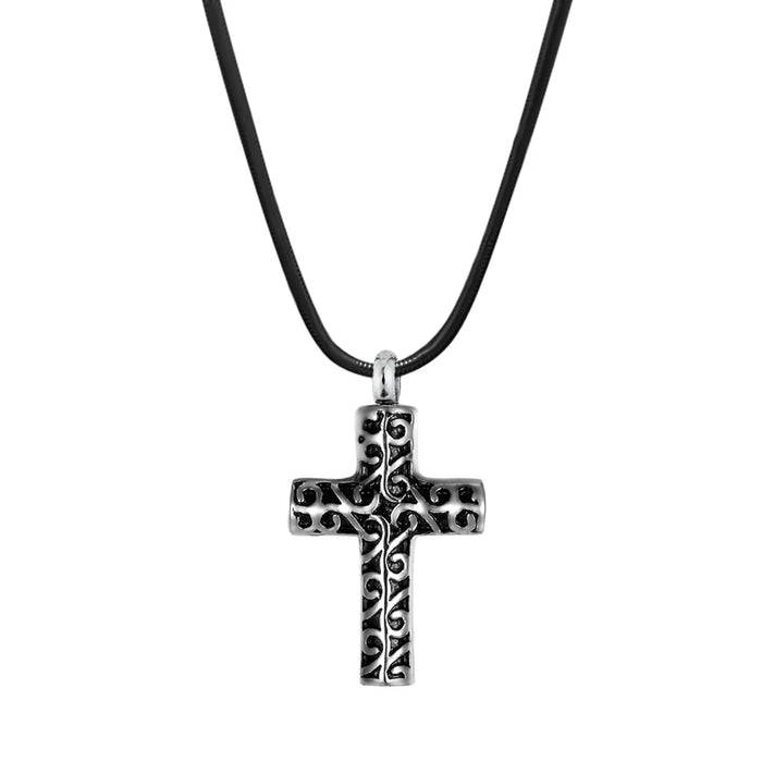 Flowing Cross Memorial Necklace-Jewelry-Anavia-Afterlife Essentials
