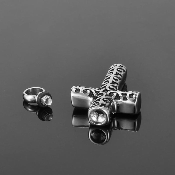 Flowing Cross Memorial Necklace-Jewelry-Anavia-Afterlife Essentials
