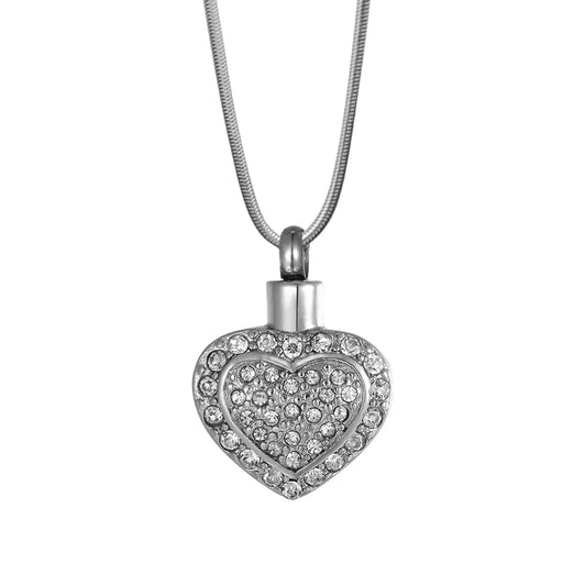 Flickering Crystal Heart Memorial Necklace-Jewelry-Anavia-Afterlife Essentials