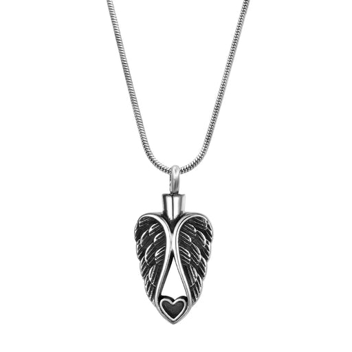 Guardian Angel Heart Memorial Necklace Cremation Jewelry-Jewelry-Anavia-Afterlife Essentials