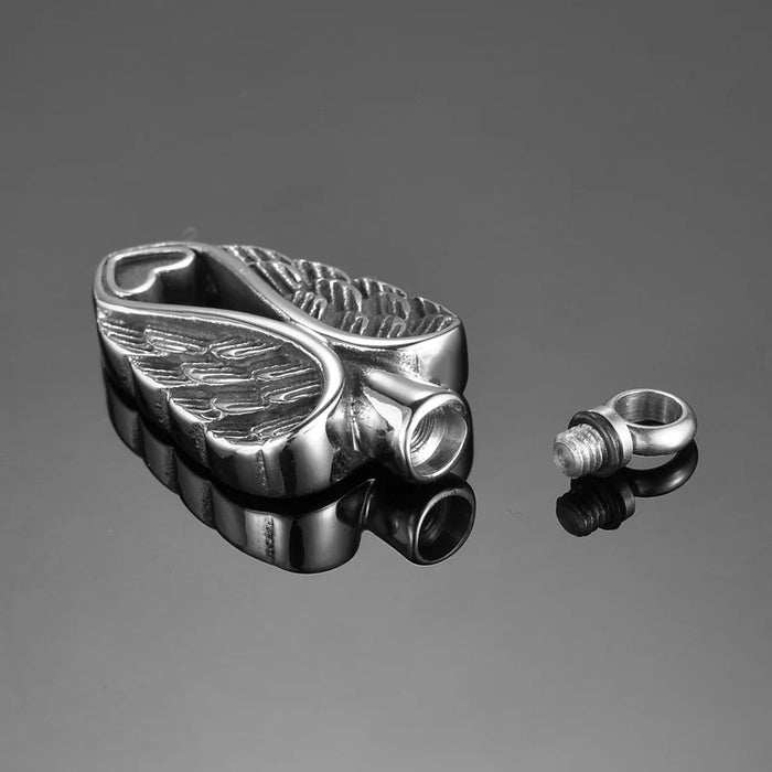 Guardian Angel Heart Memorial Necklace Cremation Jewelry-Jewelry-Anavia-Afterlife Essentials