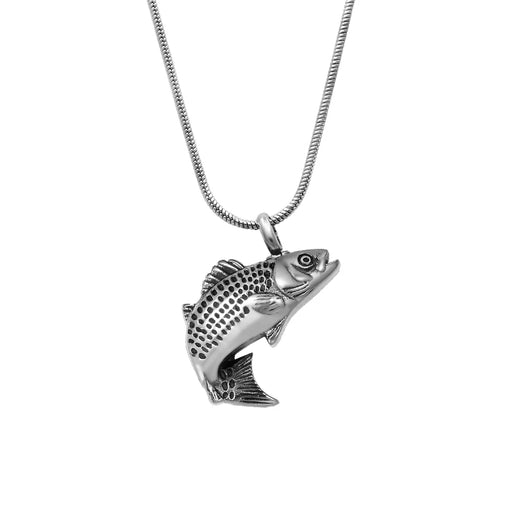 Fish Memorial Necklace Cremation Jewelry-Jewelry-Anavia-Afterlife Essentials