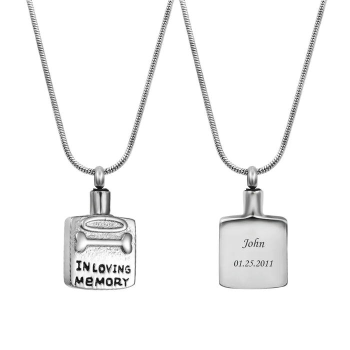 In Loving Memory Pet Memorial Necklace Cremation Jewelry-Jewelry-Anavia-Afterlife Essentials