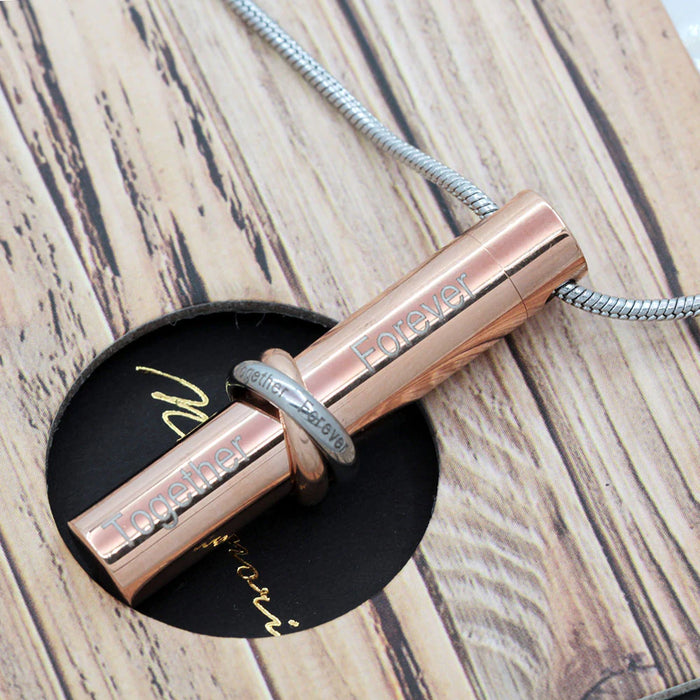 Together Forever Cylinder Memorial Necklace-Jewelry-Anavia-Afterlife Essentials