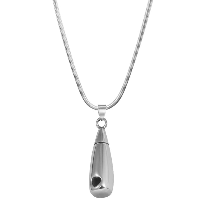 Heart Cut-Out Teardrop Memorial Necklace Cremation Jewelry-Jewelry-Anavia-Afterlife Essentials