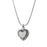 Black Floral Heart Memorial Necklace Cremation Jewelry-Jewelry-Anavia-Afterlife Essentials