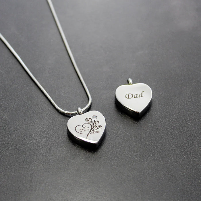 Always in my Heart Birthstone Heart Memorial Necklace-Jewelry-Anavia-Afterlife Essentials