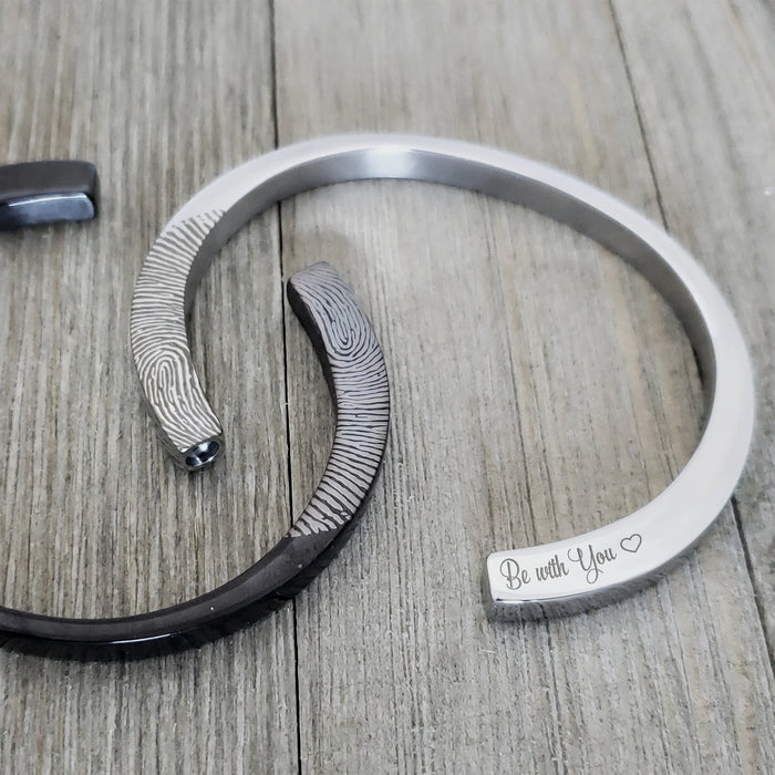 Fingerprint Cuff Bangle Memorial Bracelet Cremation Jewelry-Jewelry-Anavia-Afterlife Essentials