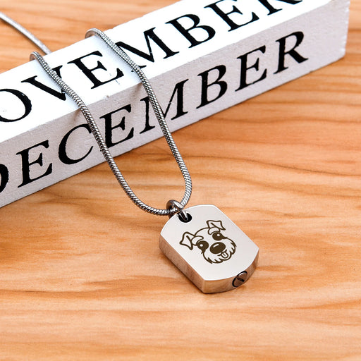 Dog Icon Dog Tag Pet Memorial Necklace Cremation Jewelry-Jewelry-Anavia-Afterlife Essentials