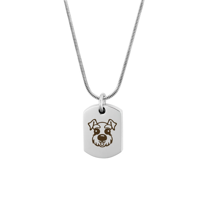 Dog Icon Dog Tag Pet Memorial Necklace Cremation Jewelry-Jewelry-Anavia-Afterlife Essentials