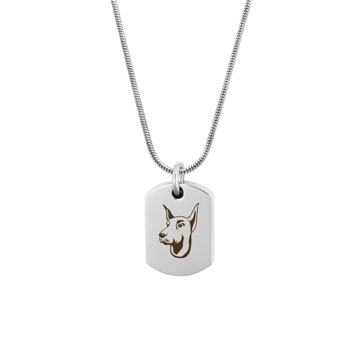Dog Icon Dog Tag Pet Memorial Necklace Cremation Jewelry-Jewelry-Anavia-Afterlife Essentials