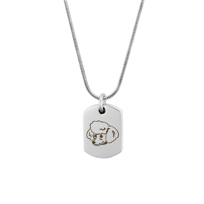 Dog Icon Dog Tag Pet Memorial Necklace Cremation Jewelry-Jewelry-Anavia-Afterlife Essentials