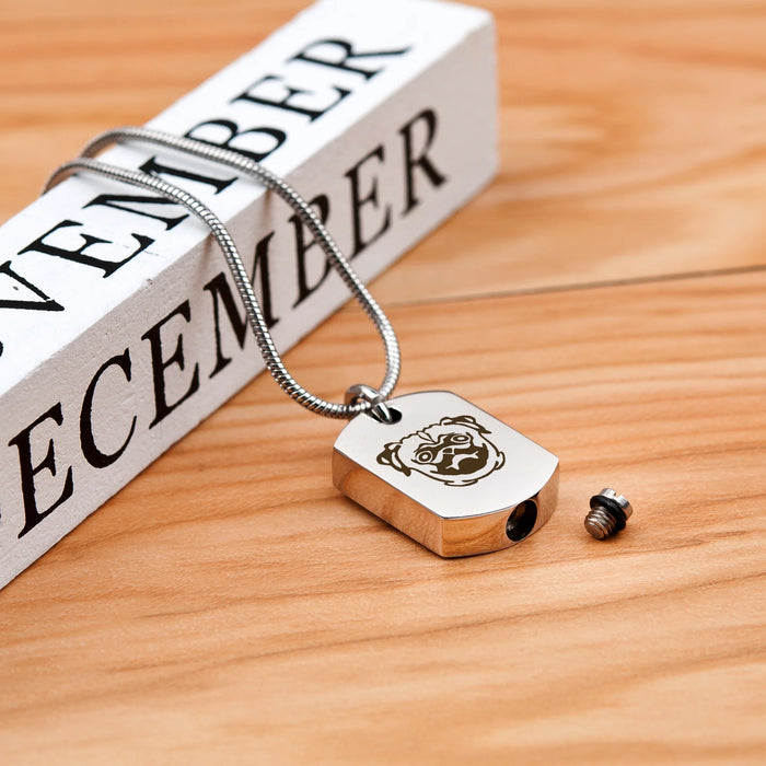 Dog Icon Dog Tag Pet Memorial Necklace Cremation Jewelry-Jewelry-Anavia-Afterlife Essentials