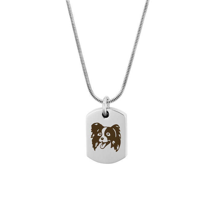 Dog Icon Dog Tag Pet Memorial Necklace Cremation Jewelry-Jewelry-Anavia-Afterlife Essentials