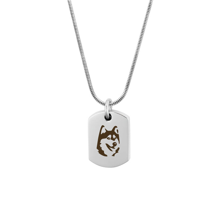 Dog Icon Dog Tag Pet Memorial Necklace Cremation Jewelry-Jewelry-Anavia-Afterlife Essentials