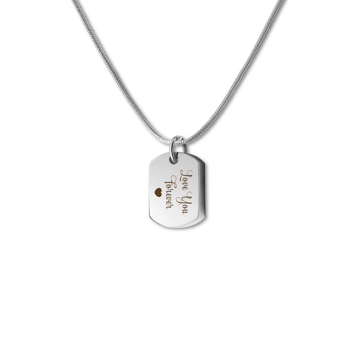Vertical Engraving Dog Tag Memorial Necklace-Jewelry-Anavia-Afterlife Essentials