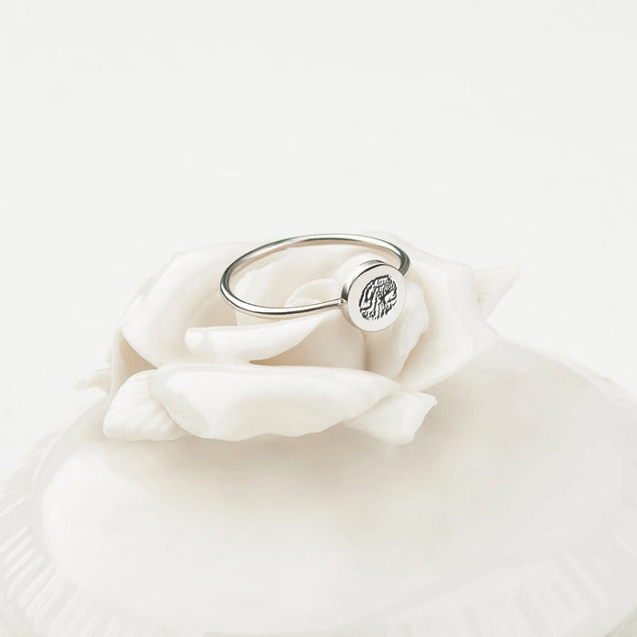 Personalized Paw Print/ Nose Print Pet Ring-Jewelry-Anavia-Afterlife Essentials