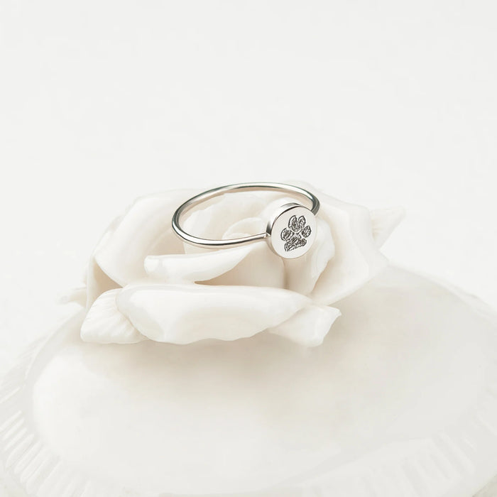 Personalized Paw Print/ Nose Print Pet Ring-Jewelry-Anavia-Afterlife Essentials