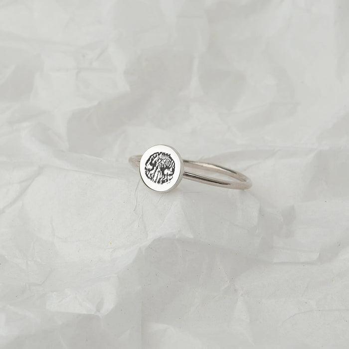 Personalized Paw Print/ Nose Print Pet Ring-Jewelry-Anavia-Afterlife Essentials