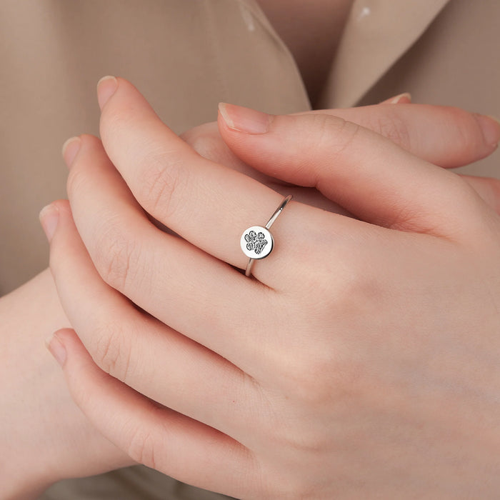 Personalized Paw Print/ Nose Print Pet Ring-Jewelry-Anavia-Afterlife Essentials