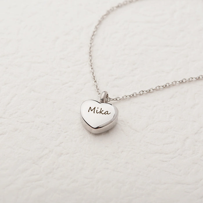 Mini Heart Memorial Necklace Cremation Jewelry-Jewelry-Anavia-Afterlife Essentials
