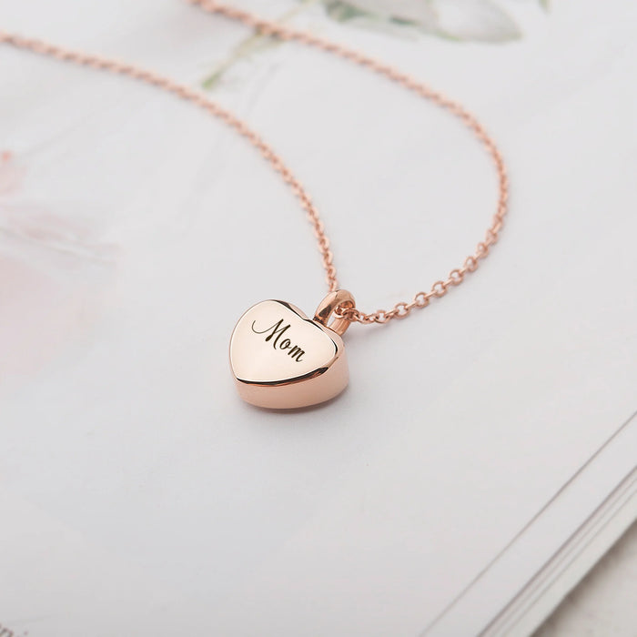 Mini Heart Memorial Necklace Cremation Jewelry-Jewelry-Anavia-Afterlife Essentials