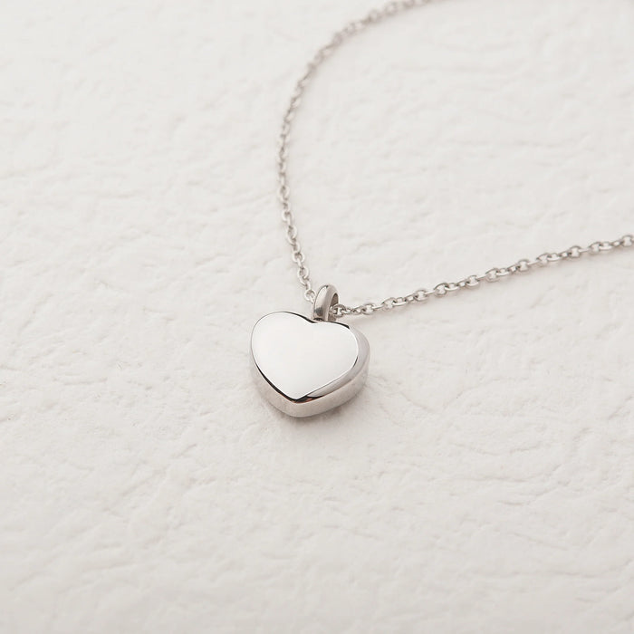 Mini Heart Memorial Necklace Cremation Jewelry-Jewelry-Anavia-Afterlife Essentials