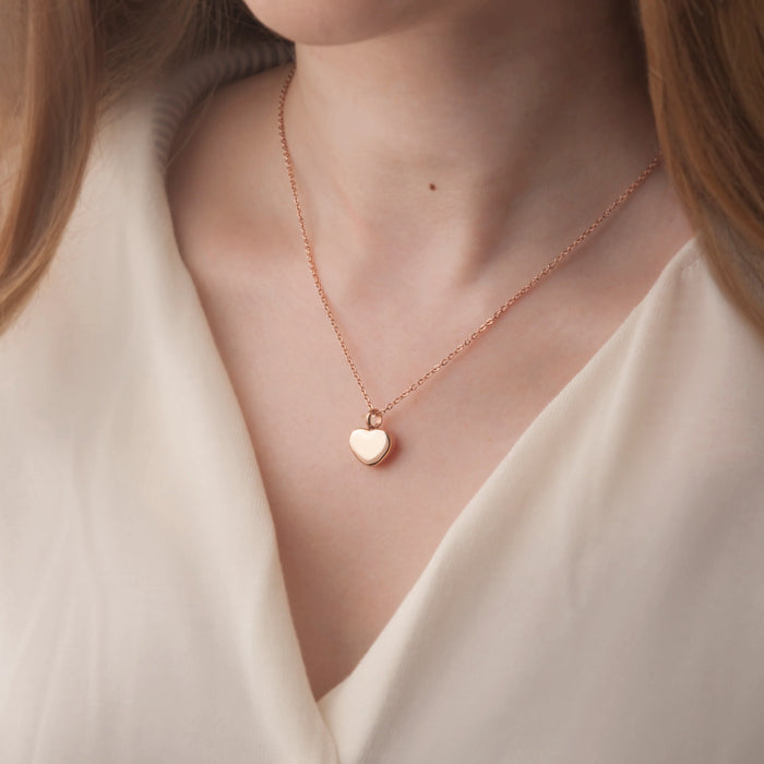Mini Heart Memorial Necklace Cremation Jewelry-Jewelry-Anavia-Afterlife Essentials