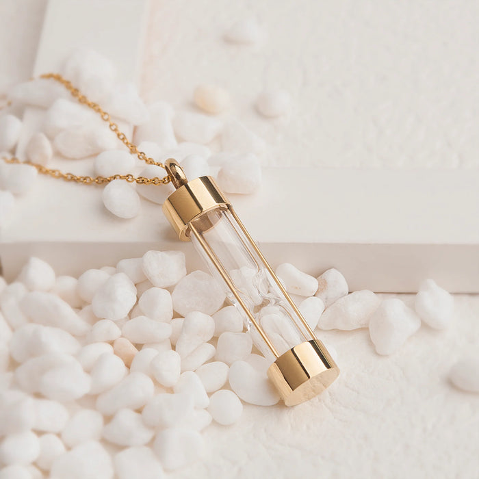 Hourglass Memorial Necklace Cremation Jewelry-Jewelry-Anavia-Afterlife Essentials