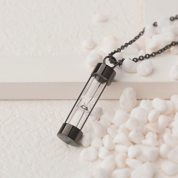 Hourglass Memorial Necklace Cremation Jewelry-Jewelry-Anavia-Afterlife Essentials
