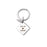Fingerprint Diamond Memorial Key Chain with Angel Wing Charm-Jewelry-Anavia-Afterlife Essentials