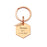 Fingerprint Hexagon Memorial Key Chain with Angel Wing Charm-Jewelry-Anavia-Afterlife Essentials