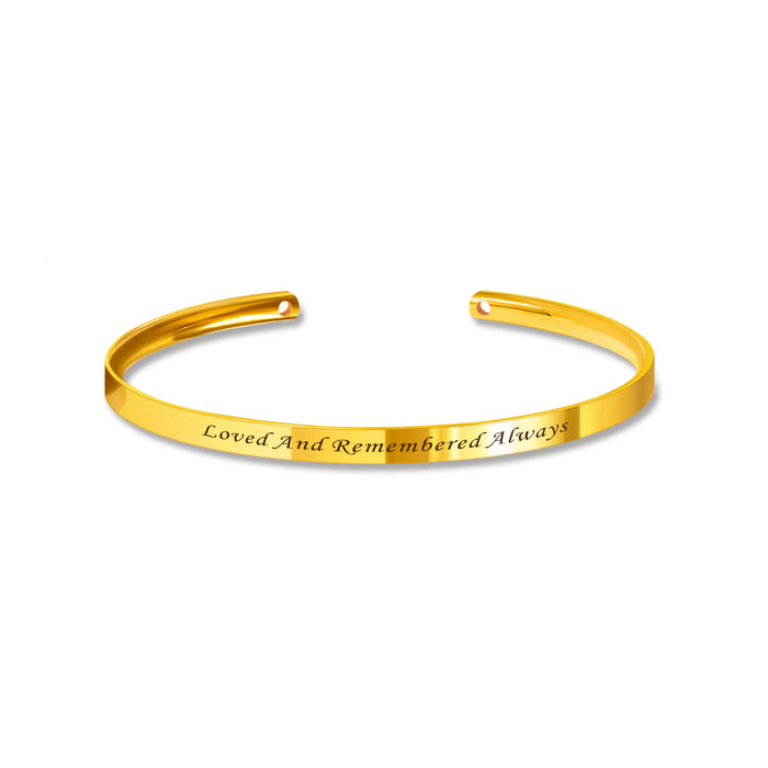 Custom Memorial Cuff Bangle-Jewelry-Anavia-Afterlife Essentials