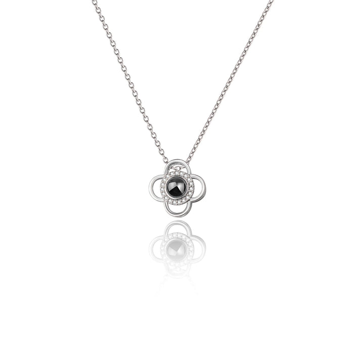Clover Photo Projection Necklace-Jewelry-Anavia-Afterlife Essentials