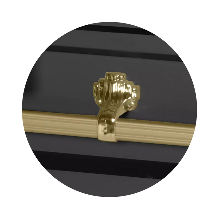Steel Pet Casket - Black & Gold-Pet Caskets-Titan Caskets-Afterlife Essentials