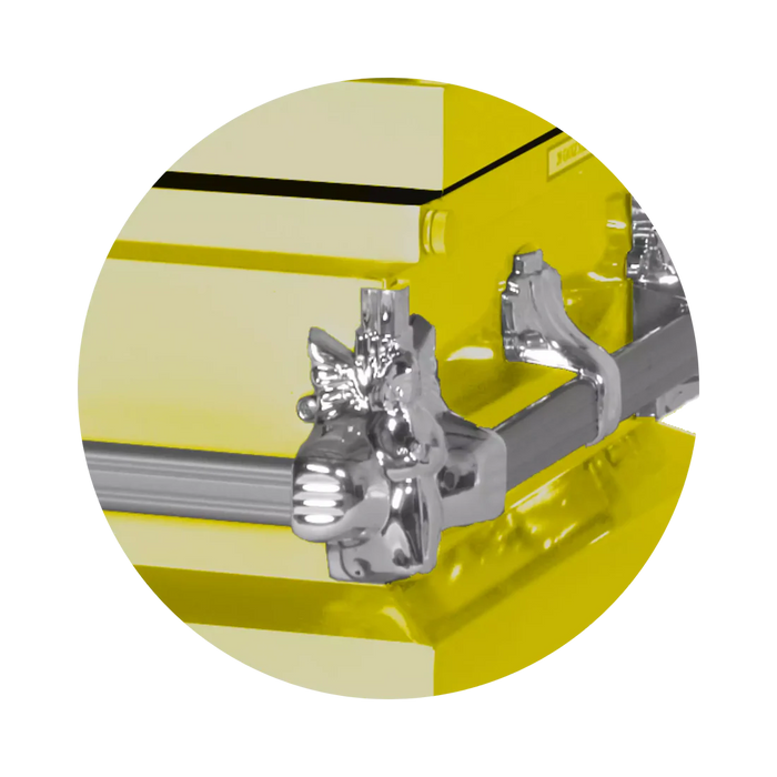 Steel Pet Casket - Bright Yellow-Pet Caskets-Titan Caskets-Afterlife Essentials