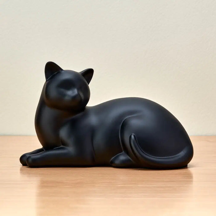 Cozy Cat Black Petite Cremation Urn