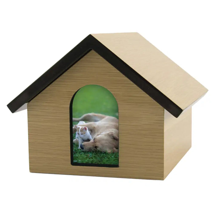 Pet House Tan Small Cremation Urn-Cremation Urns-Terrybear-Afterlife Essentials