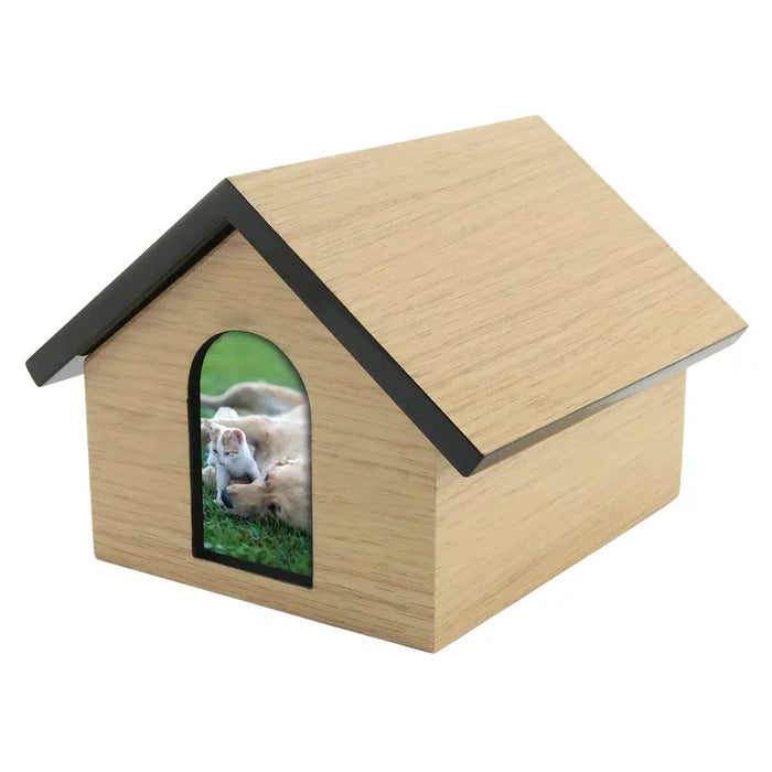 Pet House Tan Small Cremation Urn-Cremation Urns-Terrybear-Afterlife Essentials