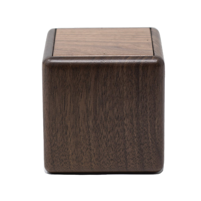 Walnut Artisan Cube, Small/Infant Cremation Urn-Cremation Urns-Urns of Distinction-Afterlife Essentials