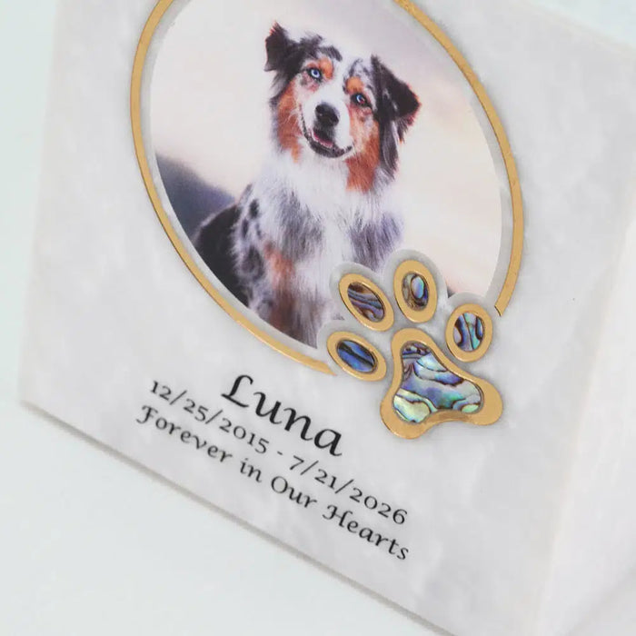 Design Your Own Pet Cremation Urn - Natural Marble - Medium