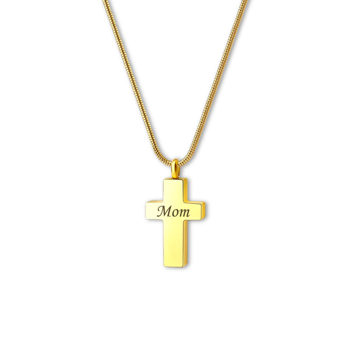 Premium Cross Memorial Necklace Cremation Jewelry-Jewelry-Anavia-Afterlife Essentials