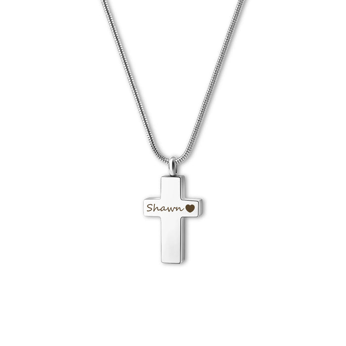 Premium Cross Memorial Necklace Cremation Jewelry-Jewelry-Anavia-Afterlife Essentials