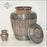 Alloy Brown Marble Hand Engraved Band Design Adult 200 cu in Cremation Urn-Cremation Urns-Bogati-Afterlife Essentials