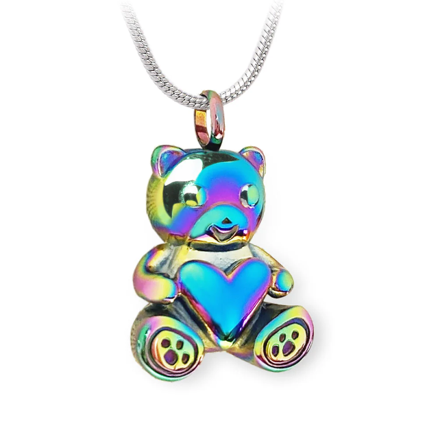 Teddy Bear – Pendant with Chain-Jewelry-Bogati-Rainbow-Afterlife Essentials