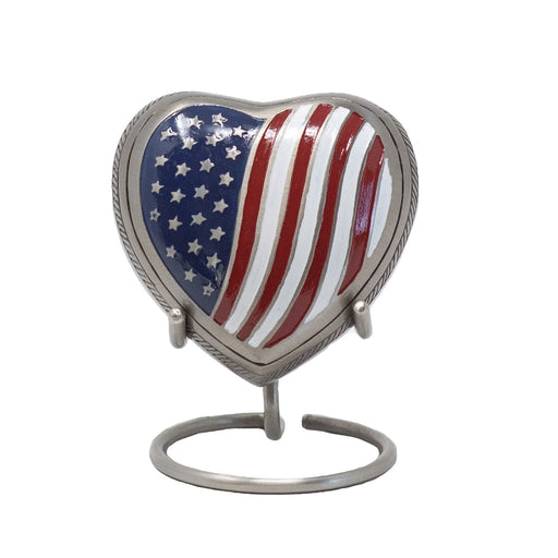 The American, Heart Keepsake Cremation Urn-Cremation Urns-Urns of Distinction-Afterlife Essentials