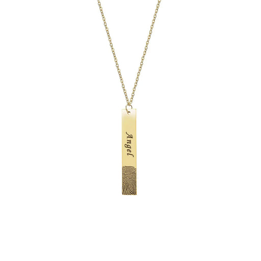 Vertical Bar Fingerprint Memorial Necklace-Jewelry-Anavia-Afterlife Essentials