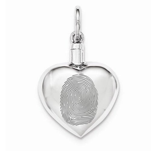 Sterling Silver Cremation Heart Pendant Jewelry - FC1-Jewelry-Photograve-Sterling Silver-Afterlife Essentials