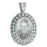 Sterling Silver Oval Cremation & Hair Locket w/ Clear Front Jewelry - PG71083-Jewelry-Photograve-Afterlife Essentials
