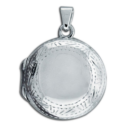 Sterling Silver "Photo" Cremation Locket Jewelry - PG71149-Jewelry-Photograve-Sterling Silver-3/4" X 3/4"-Afterlife Essentials